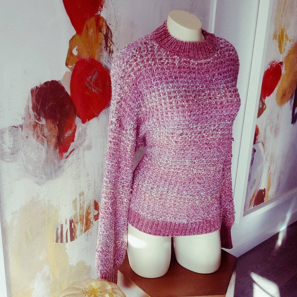 Pink Chenille Sweater Top